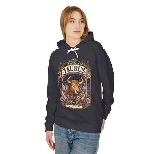 Taurus Zodiac Hooded Sweatshirt – Enchanted Bull Artwork