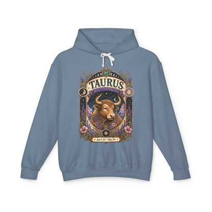 Taurus Zodiac Hooded Sweatshirt – Enchanted Bull Artwork
