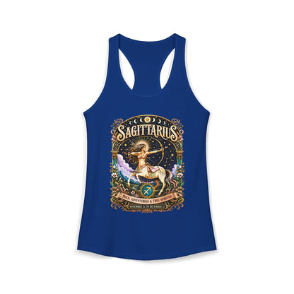 Sagittarius Zodiac Women's Racerback Tank – Ornate Archer Artwork