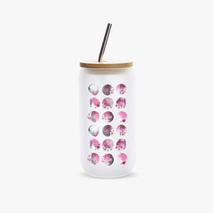 Moon Phases Frosted Glass Cups