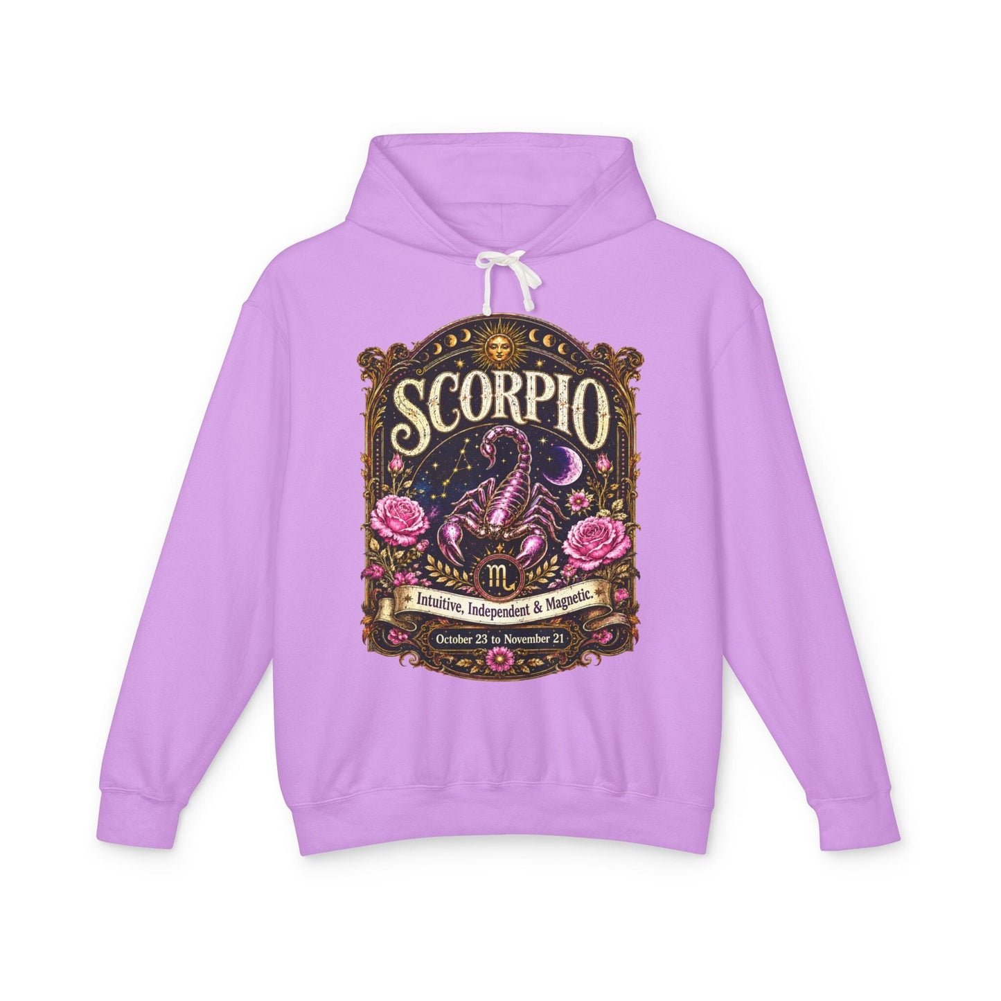 Scorpio Zodiac Hooded Sweatshirt – Enchanted Scorpion Artwork