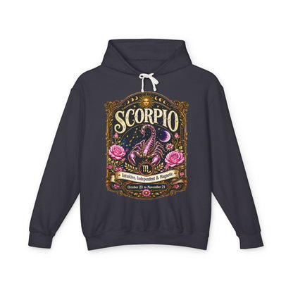 Scorpio Zodiac Hooded Sweatshirt – Enchanted Scorpion Artwork