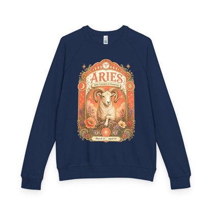 Aries Zodiac Raglan Sweatshirt – Ethereal Ram Artwork