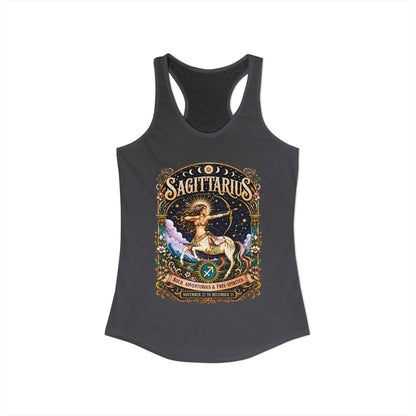 Sagittarius Zodiac Women's Racerback Tank – Ornate Archer Artwork