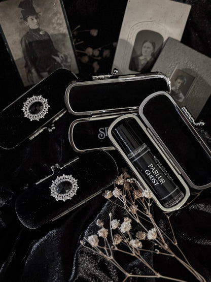 The Mourning Compact Perfume Oil Carry Case | Black Velvet