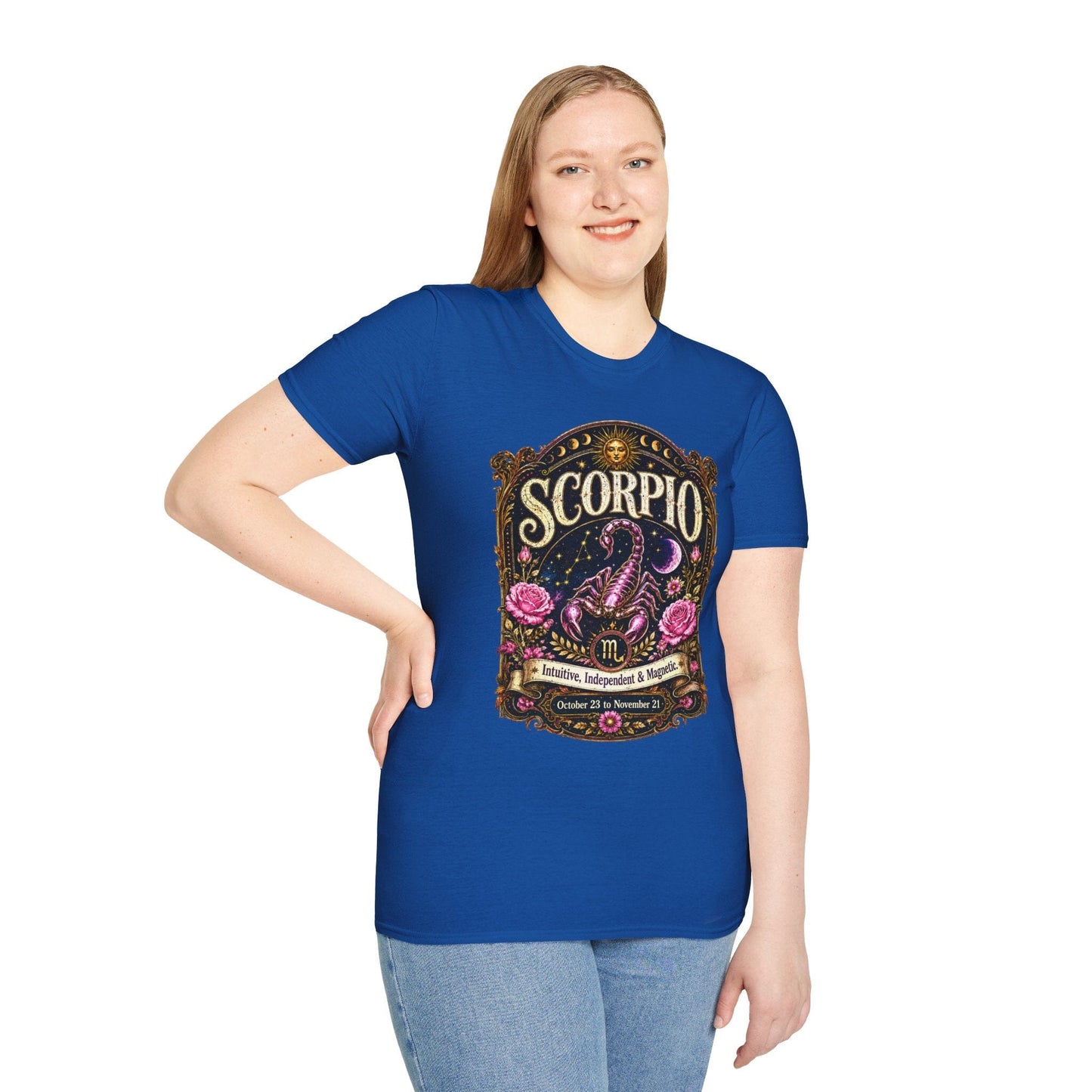 Scorpio Zodiac Softstyle T-Shirt – Celestial Scorpion Artwork