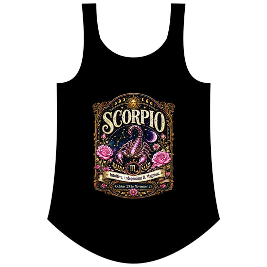 Scorpio Zodiac Women's Festival Tank Top – Vintage Scorpion Astrology Tank