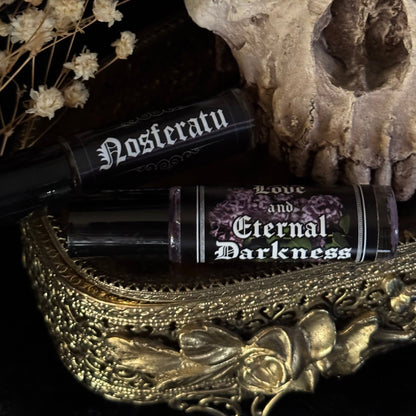 Eternal Darkness Perfume Oil Roller | Lilac & Cream