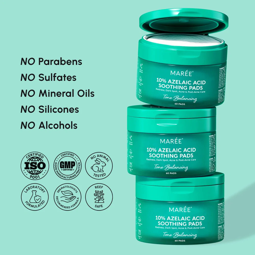 Azelaic Acid Soothing Pads - Tone Balancing Facial Pads