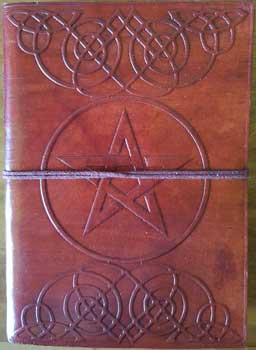 Pentacle Leather Blank Book