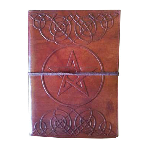 Pentacle Leather Blank Book