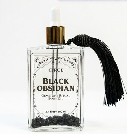 Obsidian Gemstone Body Oil – Protection & Radiant Hydration