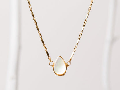 Aya Choker | Mother of Pearl Teardrop Necklace