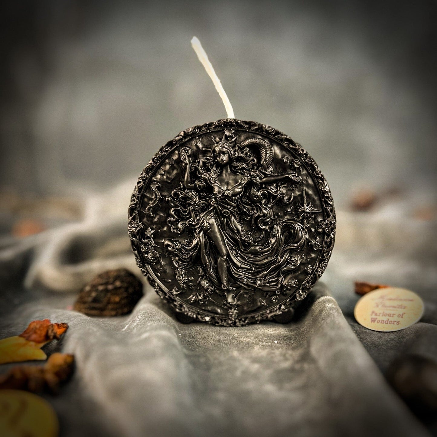 Beeswax Aquarius Zodiac Spell Candle – Innovation, Vision & Independence