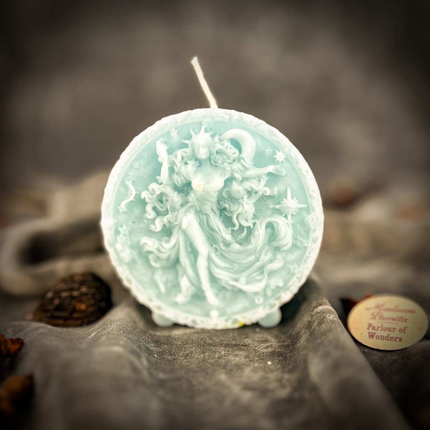 Beeswax Aquarius Zodiac Spell Candle – Innovation, Vision & Independence