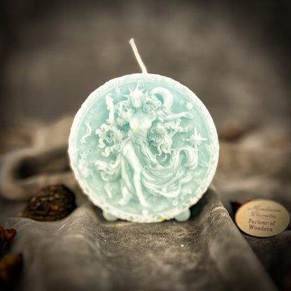 Beeswax Aquarius Zodiac Spell Candle – Innovation, Vision & Independence