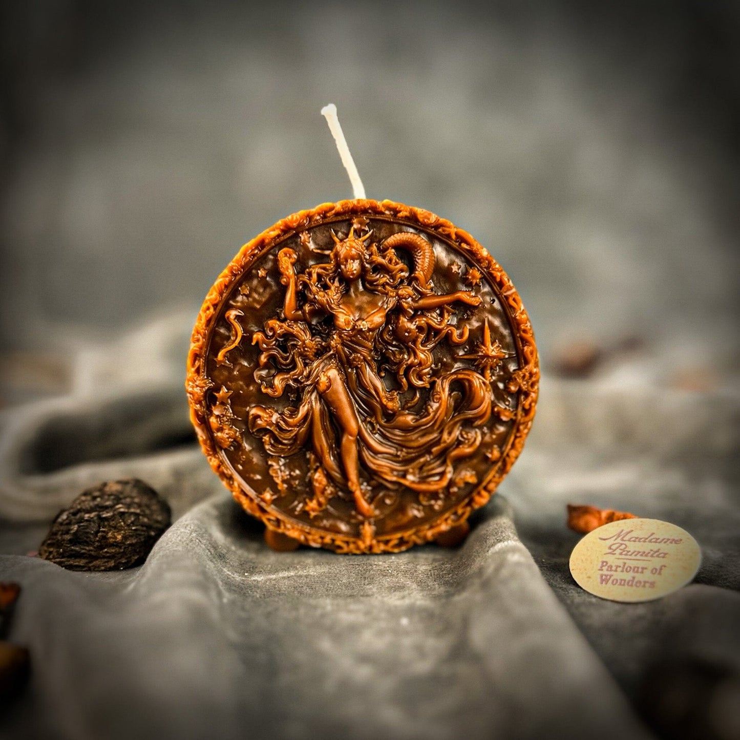 Beeswax Aquarius Zodiac Spell Candle – Innovation, Vision & Independence