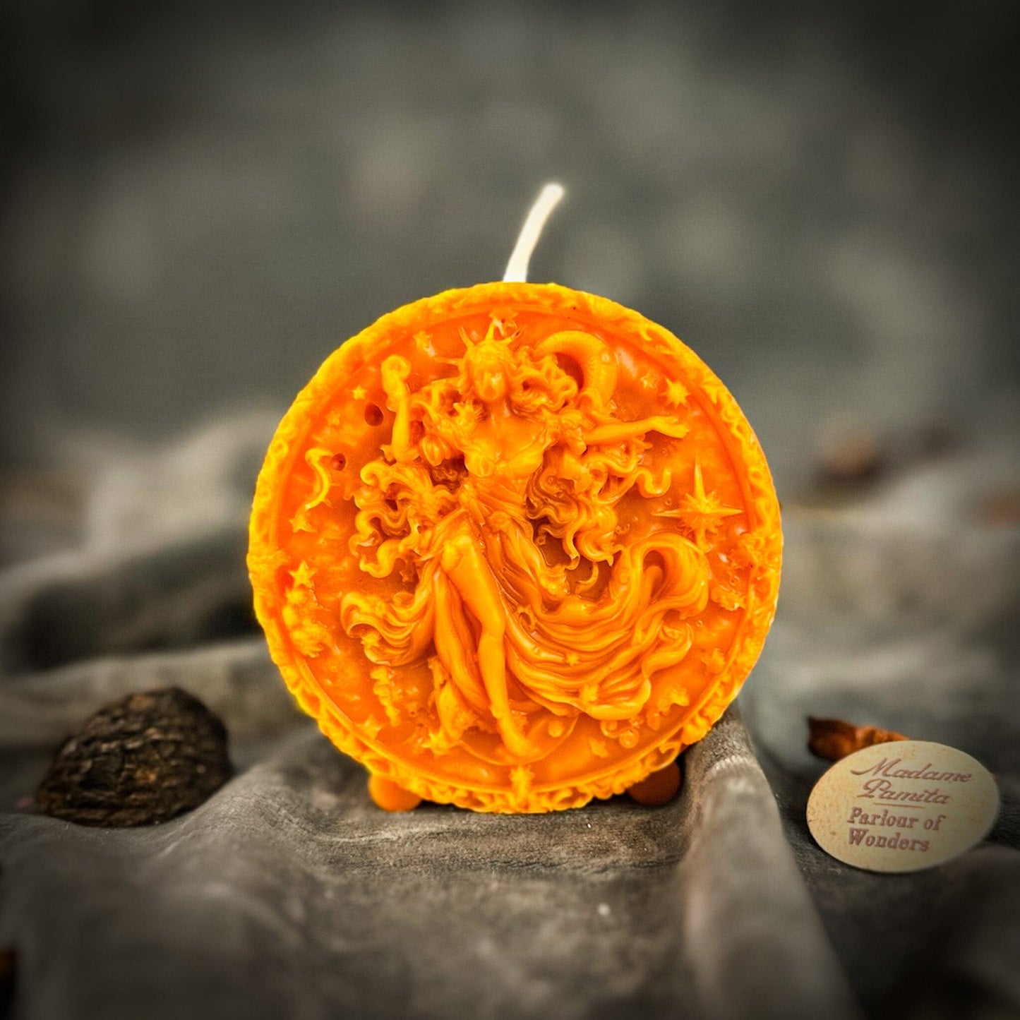 Beeswax Aquarius Zodiac Spell Candle – Innovation, Vision & Independence