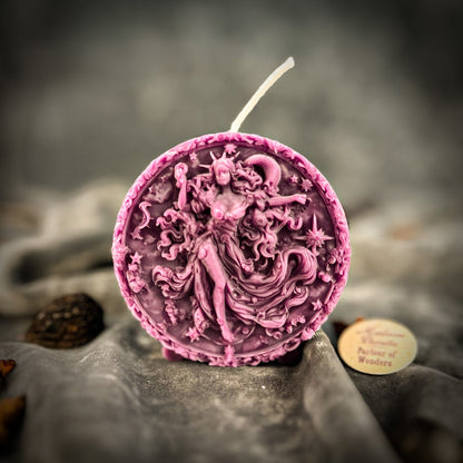 Beeswax Aquarius Zodiac Spell Candle – Innovation, Vision & Independence