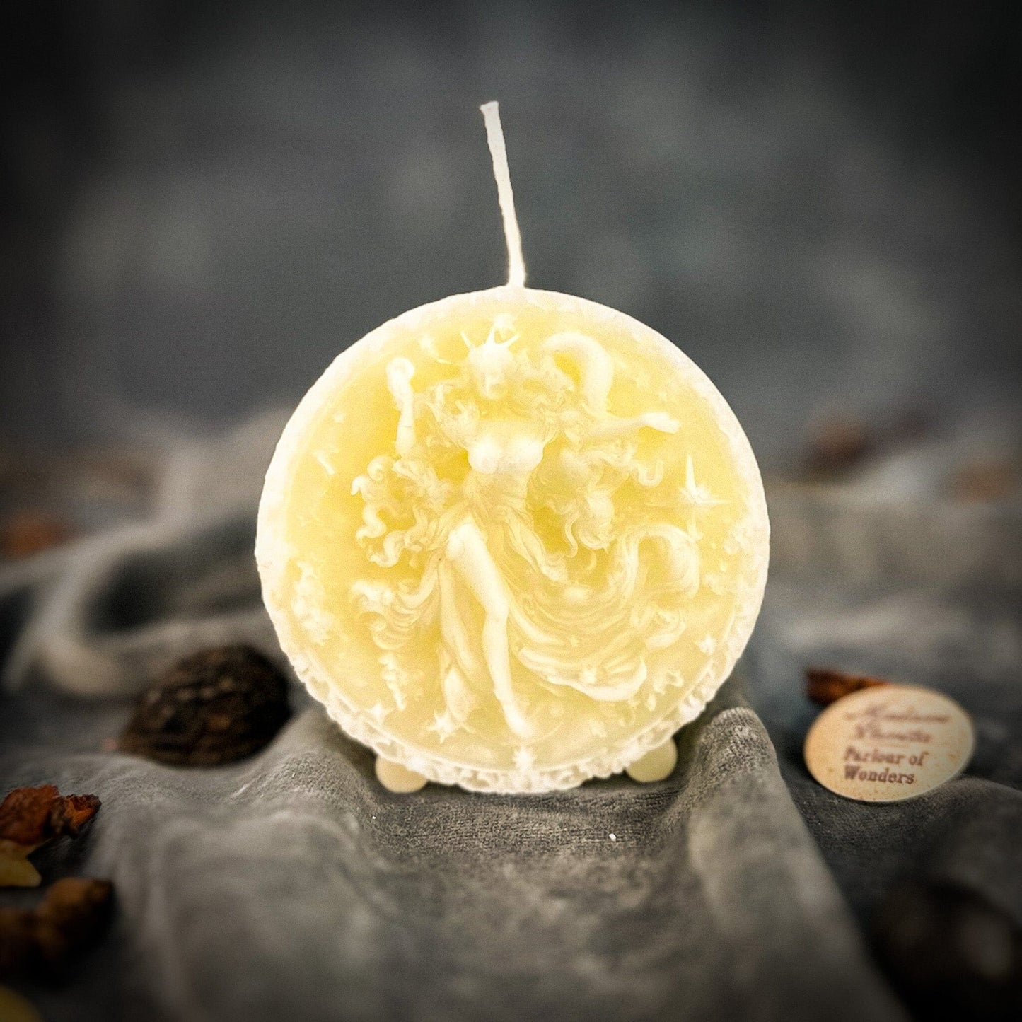 Beeswax Aquarius Zodiac Spell Candle – Innovation, Vision & Independence