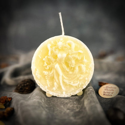 Beeswax Aquarius Zodiac Spell Candle – Innovation, Vision & Independence