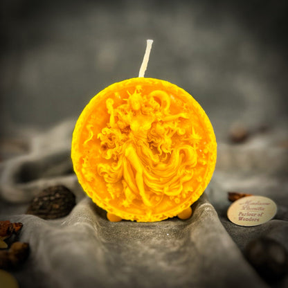Beeswax Aquarius Zodiac Spell Candle – Innovation, Vision & Independence