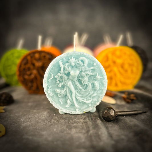 Beeswax Aquarius Zodiac Spell Candle – Innovation, Vision & Independence