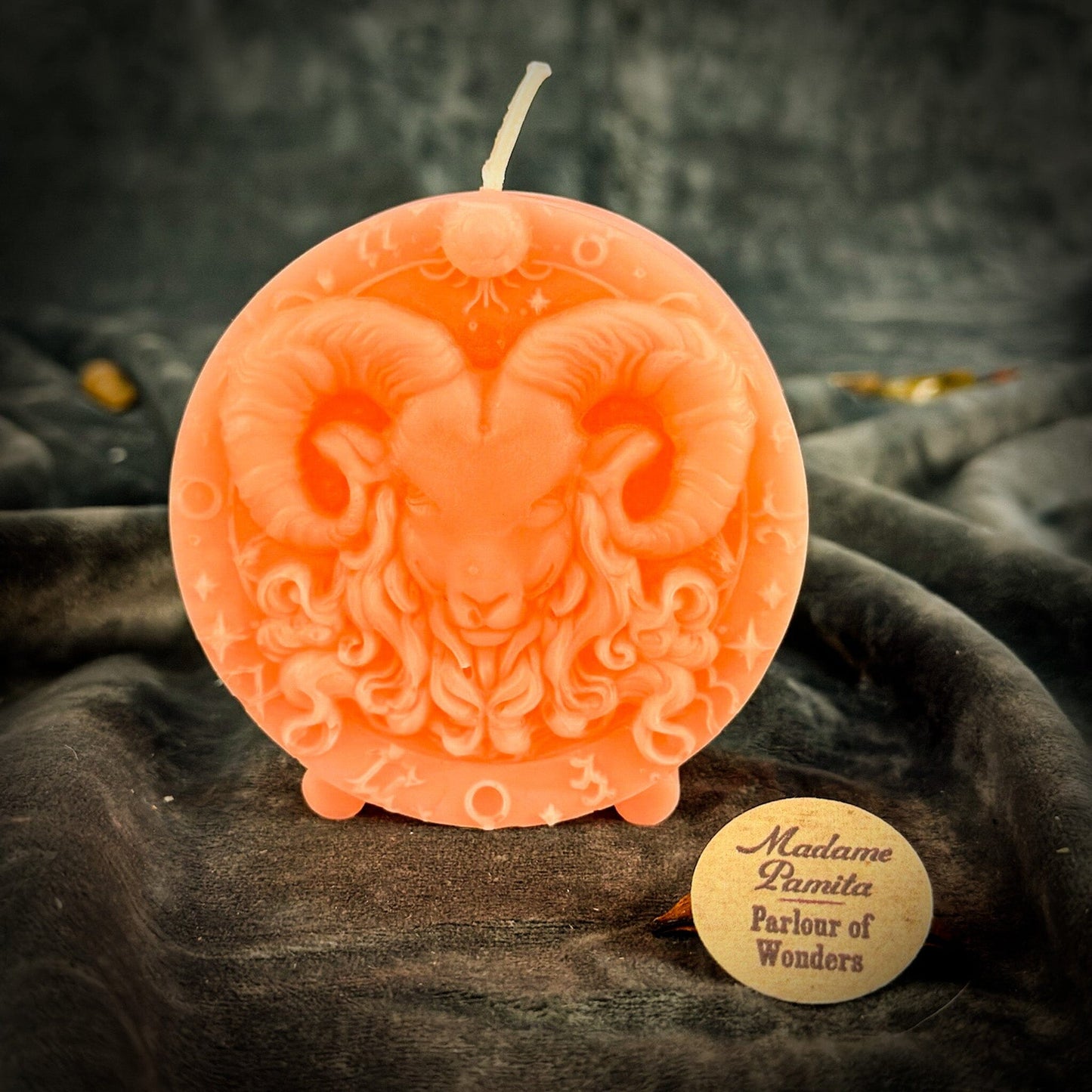 Beeswax Aries Zodiac Spell Candle – Courage, Passion & Victory