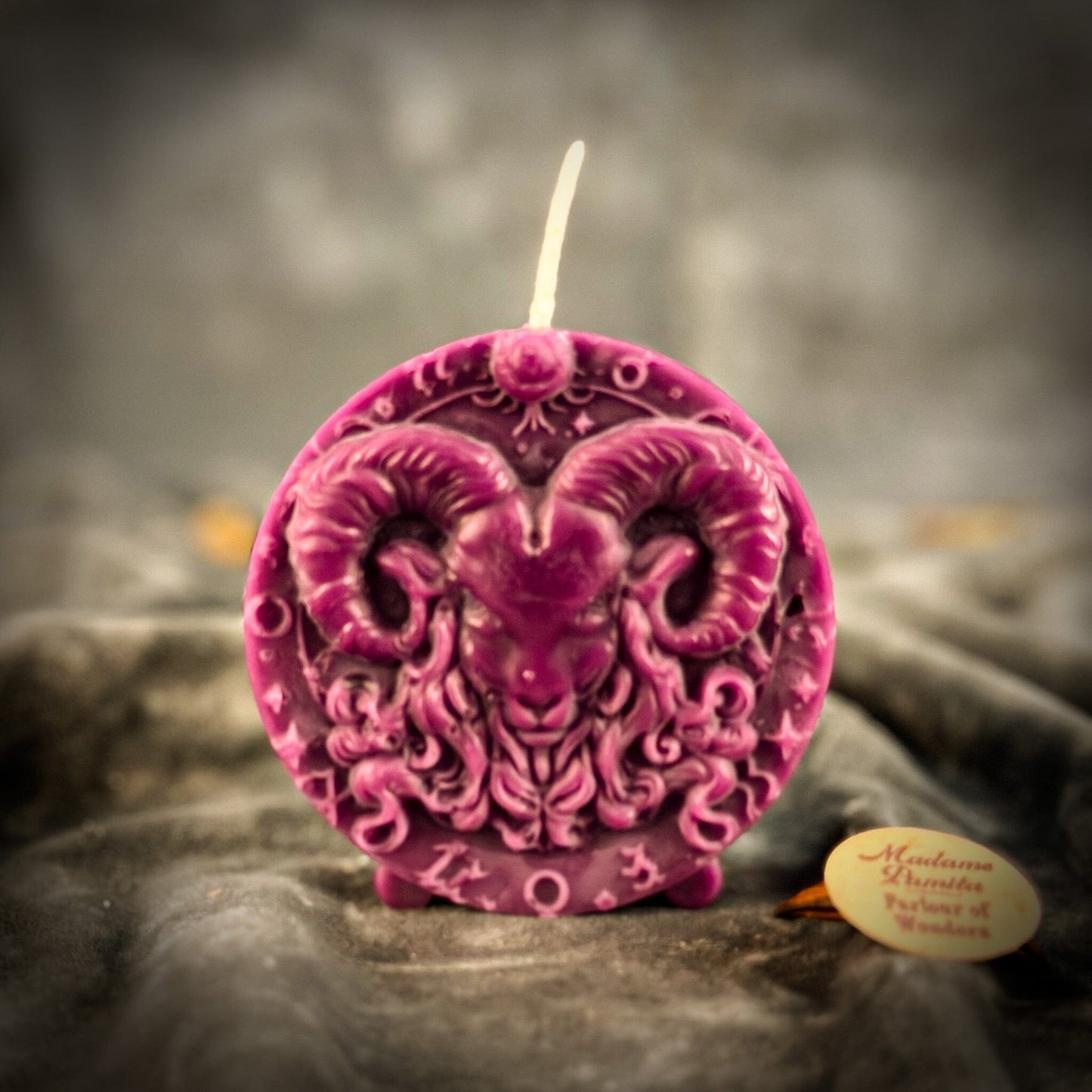 Beeswax Aries Zodiac Spell Candle – Courage, Passion & Victory