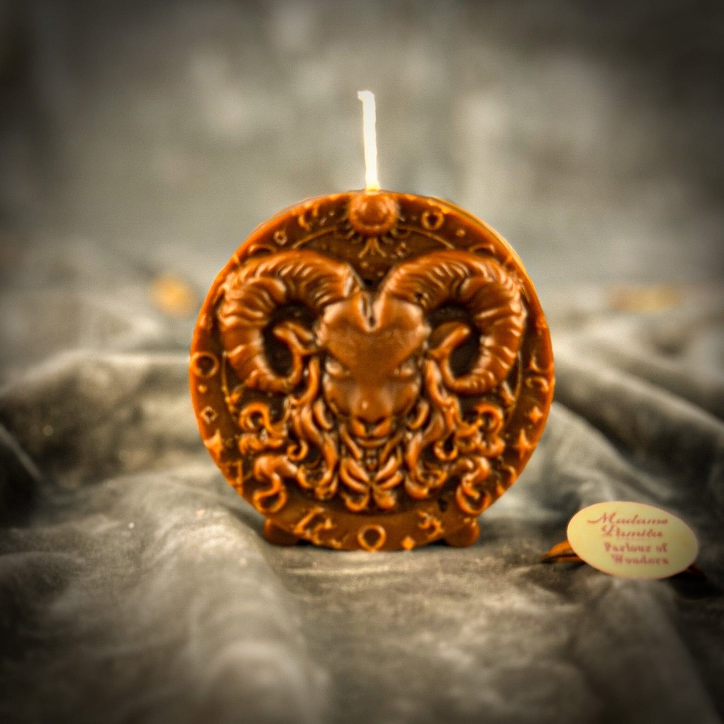 Beeswax Aries Zodiac Spell Candle – Courage, Passion & Victory