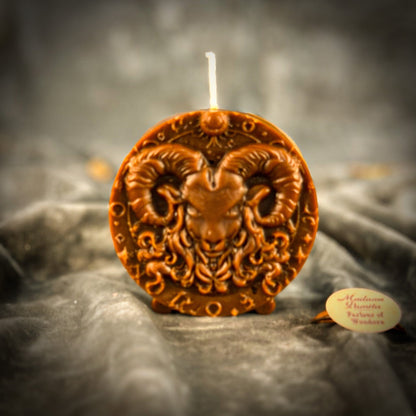 Beeswax Aries Zodiac Spell Candle – Courage, Passion & Victory