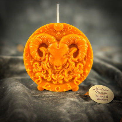 Beeswax Aries Zodiac Spell Candle – Courage, Passion & Victory