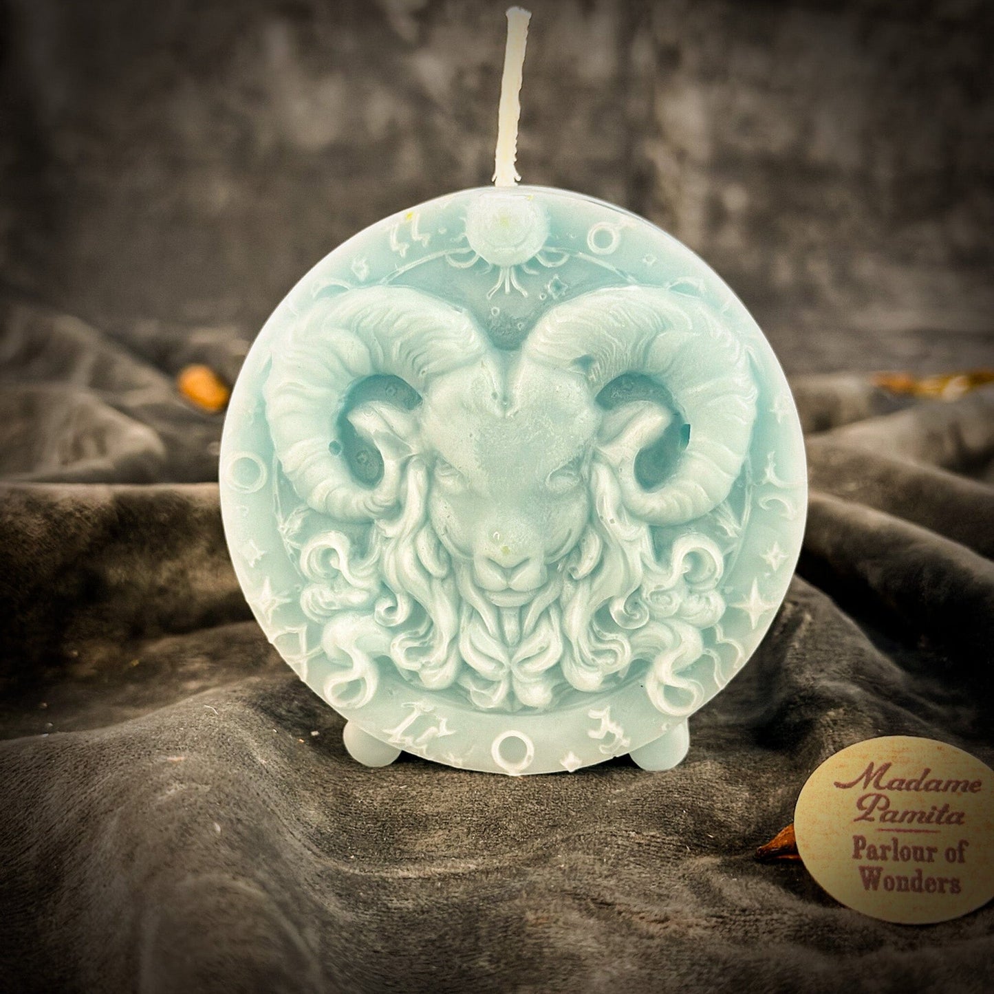 Beeswax Aries Zodiac Spell Candle – Courage, Passion & Victory
