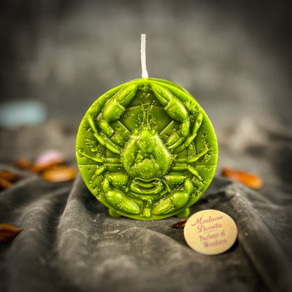 Beeswax Cancer Zodiac Spell Candle – Intuition, Nurturing & Emotional Healing