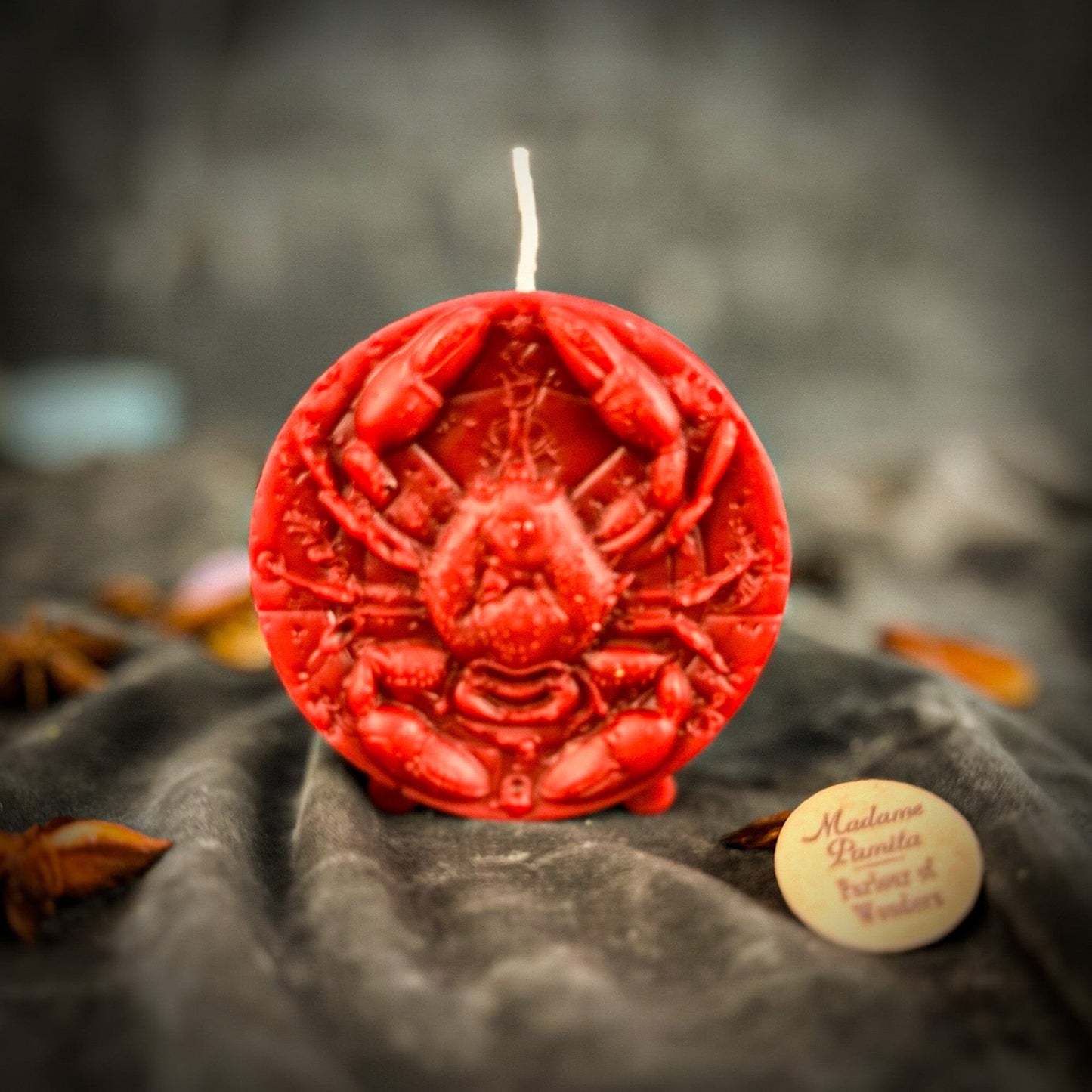 Beeswax Cancer Zodiac Spell Candle – Intuition, Nurturing & Emotional Healing