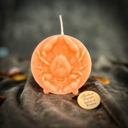 Beeswax Cancer Zodiac Spell Candle – Intuition, Nurturing & Emotional Healing
