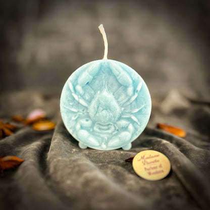 Beeswax Cancer Zodiac Spell Candle – Intuition, Nurturing & Emotional Healing