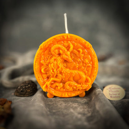 Beeswax Capricorn Zodiac Spell Candle – Ambition, Discipline & Success