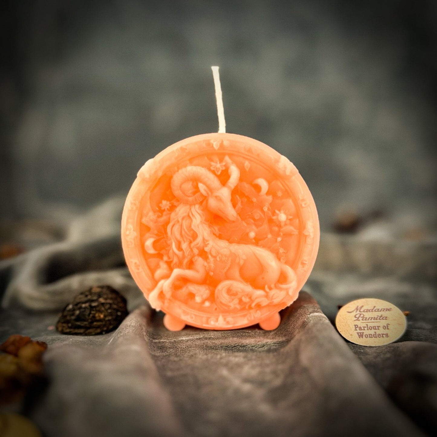 Beeswax Capricorn Zodiac Spell Candle – Ambition, Discipline & Success