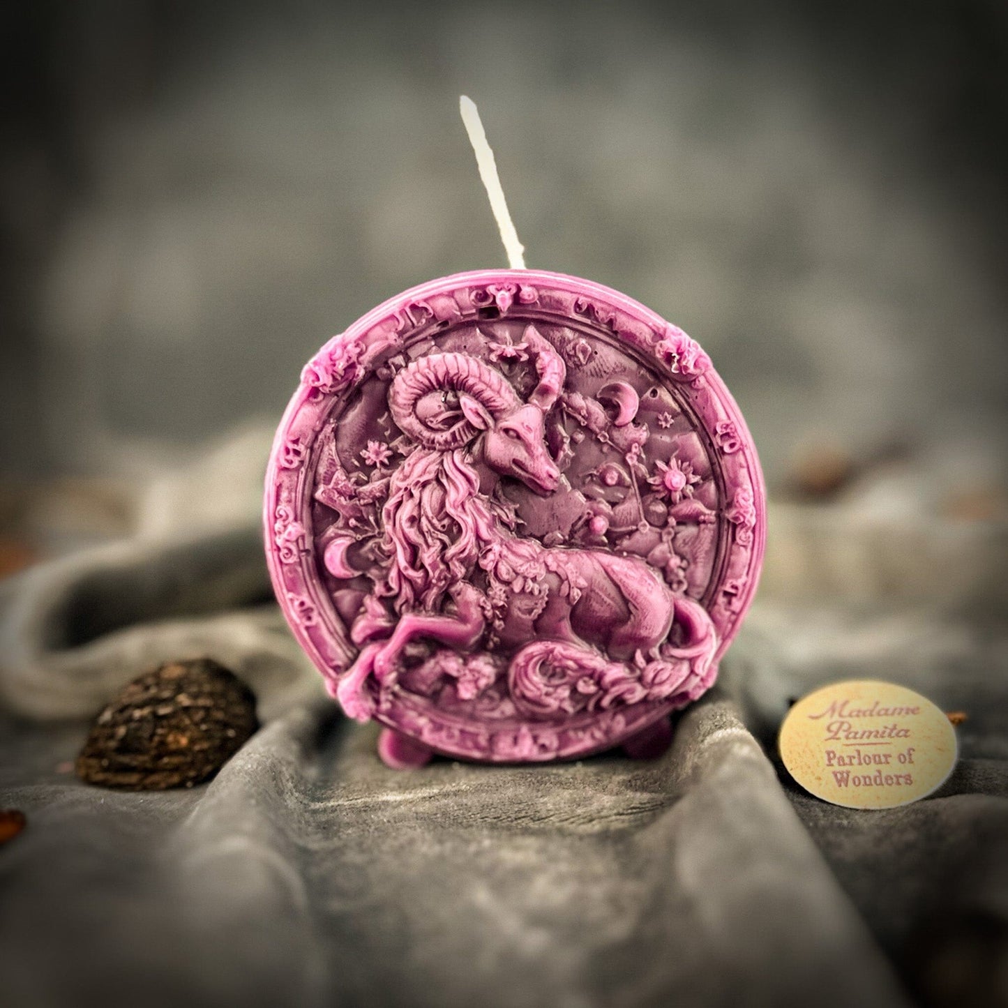 Beeswax Capricorn Zodiac Spell Candle – Ambition, Discipline & Success