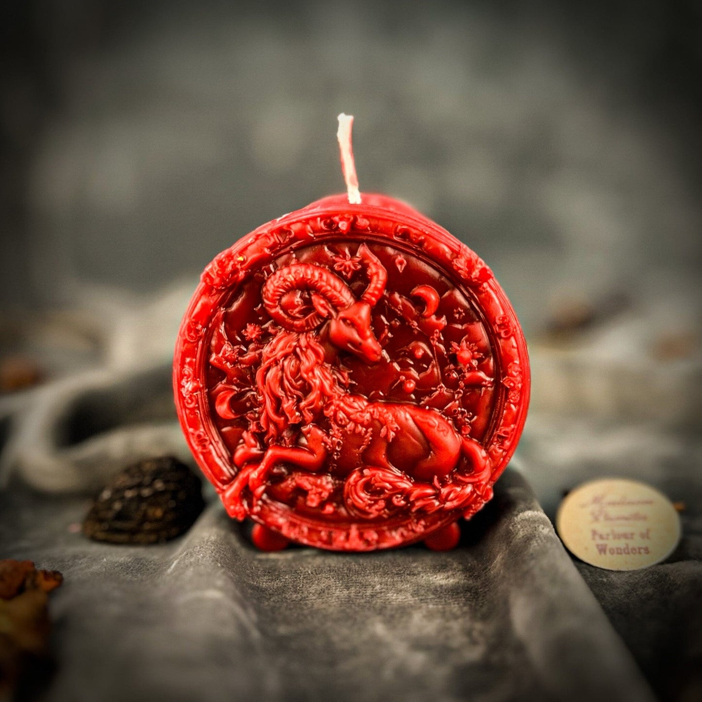 Beeswax Capricorn Zodiac Spell Candle – Ambition, Discipline & Success