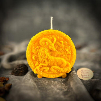 Beeswax Capricorn Zodiac Spell Candle – Ambition, Discipline & Success