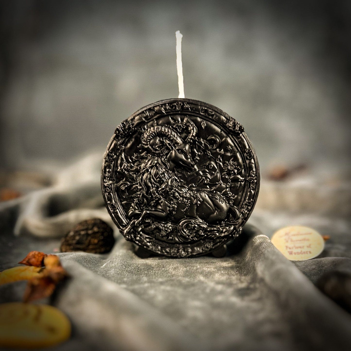 Beeswax Capricorn Zodiac Spell Candle – Ambition, Discipline & Success