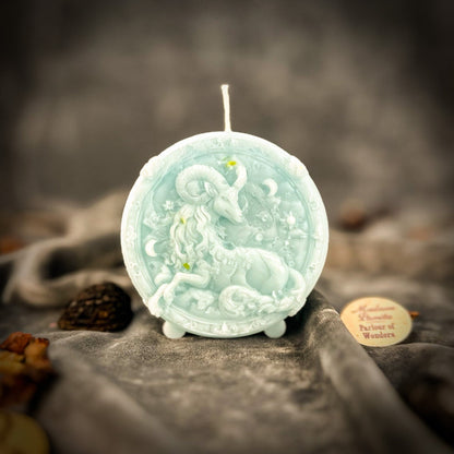 Beeswax Capricorn Zodiac Spell Candle – Ambition, Discipline & Success