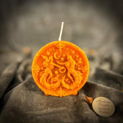 Beeswax Gemini Zodiac Spell Candle – Communication, Creativity & Adaptability