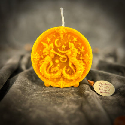 Beeswax Gemini Zodiac Spell Candle – Communication, Creativity & Adaptability
