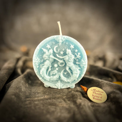 Beeswax Gemini Zodiac Spell Candle – Communication, Creativity & Adaptability