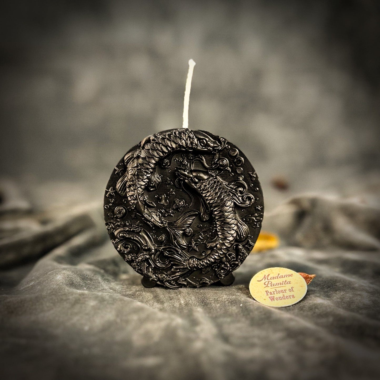 Beeswax Pisces Zodiac Spell Candle – Intuition, Compassion & Dreams
