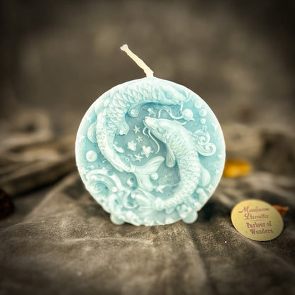 Beeswax Pisces Zodiac Spell Candle – Intuition, Compassion & Dreams