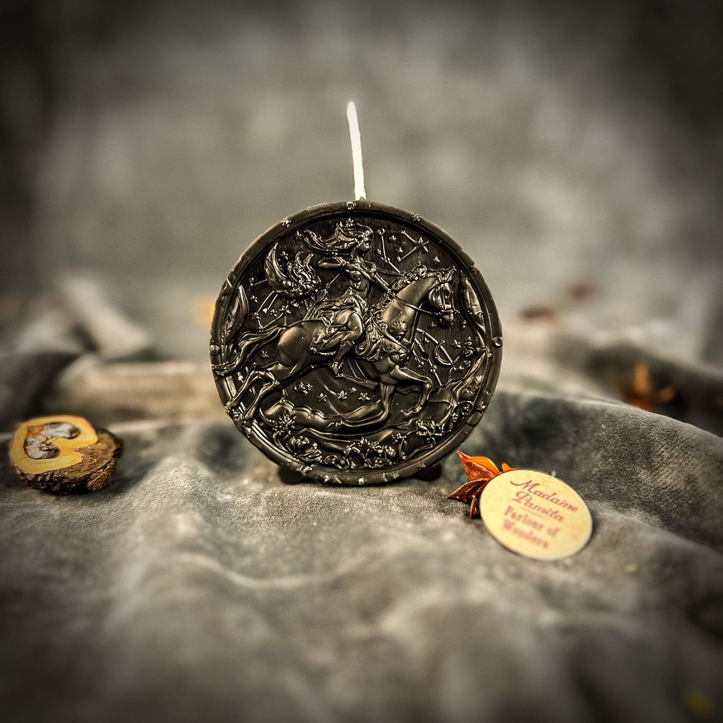 Beeswax Sagittarius Zodiac Spell Candle – Adventure, Wisdom & Optimism
